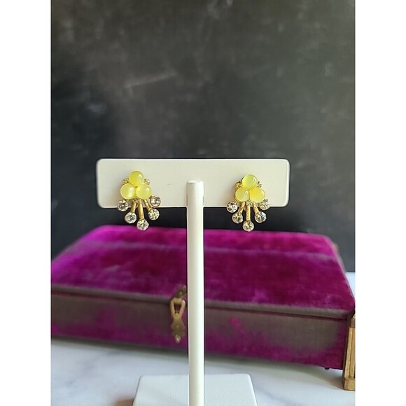 Art Deco Screwback Earrings Vintage - Picture 4 of 10